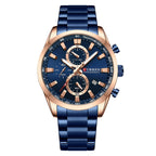 CURREN Luxe merk roestvrij staal sporthorloge heren nieuwe chronograaf polshorloges mode casual datum quartz klok herenhorloge