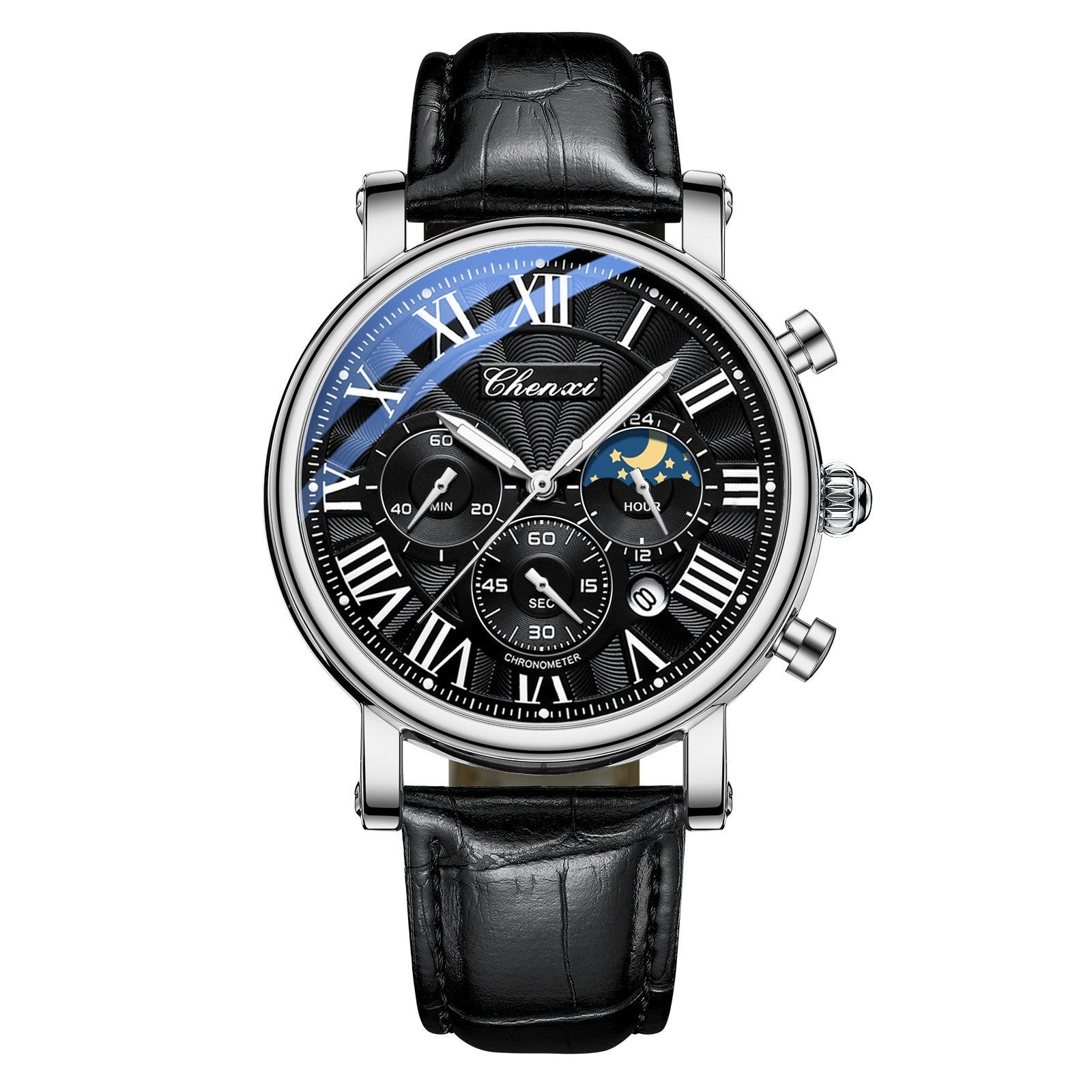 Men's Classic Fashion Watch Leather Strap Automatic Quartz Movement Waterproof Man New Fashion 2026 Watch - Acquisti Online