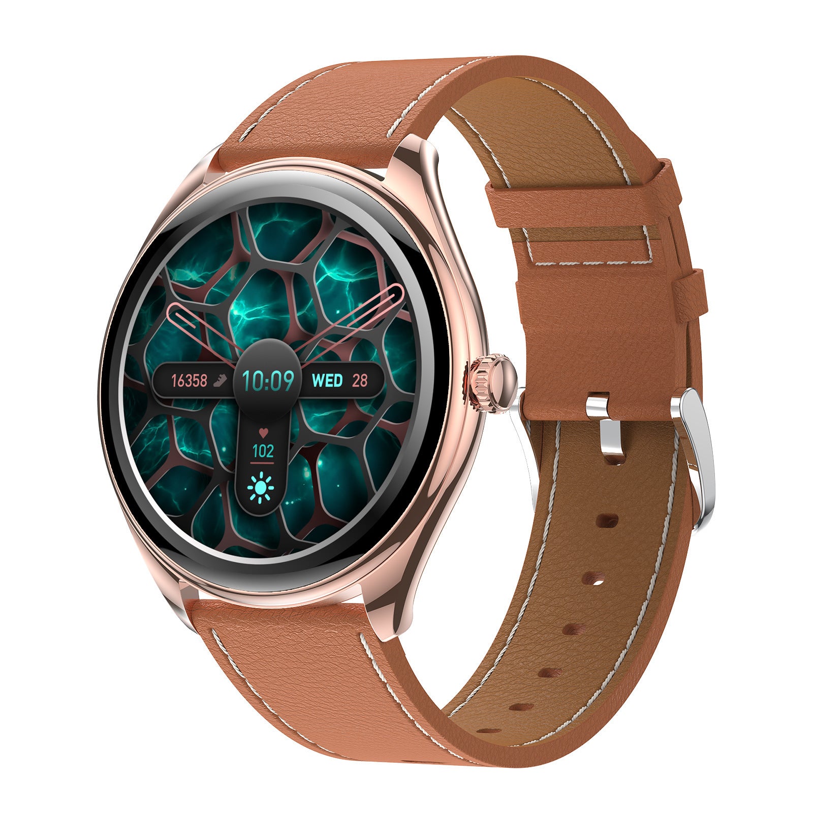 Smartwatch ultrasottile da 143 pollici con cardiofrequenzimetro, ossigeno nel sangue, chiamate Bluetooth e assistente vocale