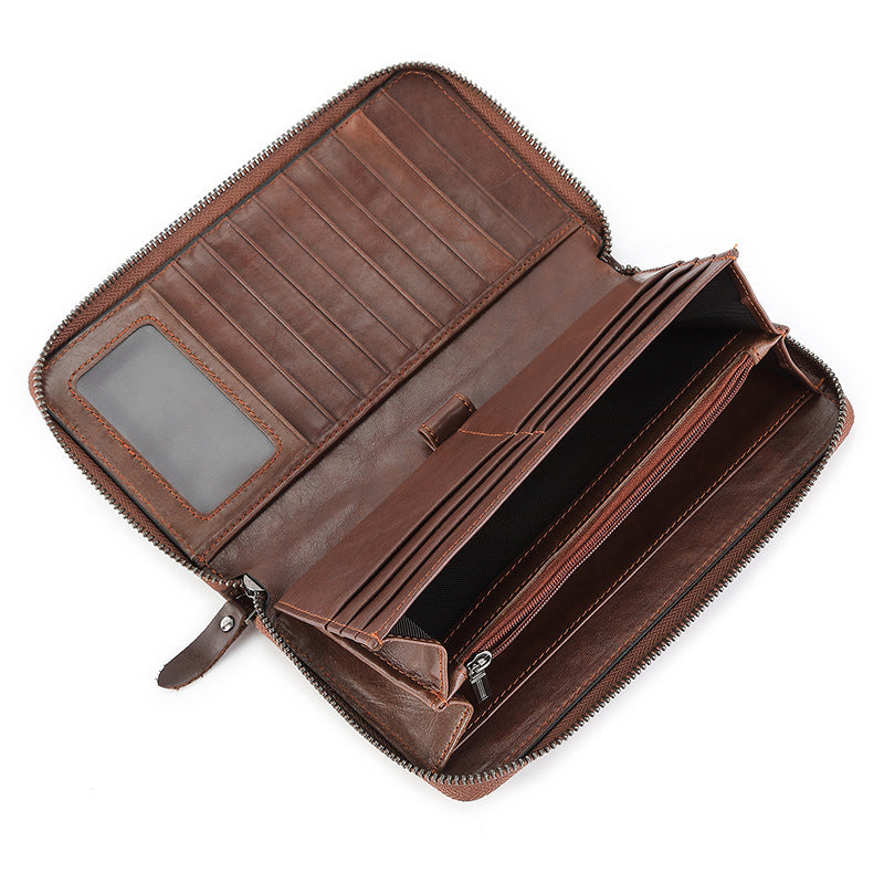 Top Layer Cowhide Men's Wallet Large Capacity Multifunctional - Acquisti Online