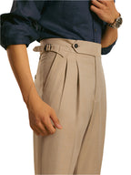 Fashion Dress Pants Paris Buckle Pendant Feeling For Men's