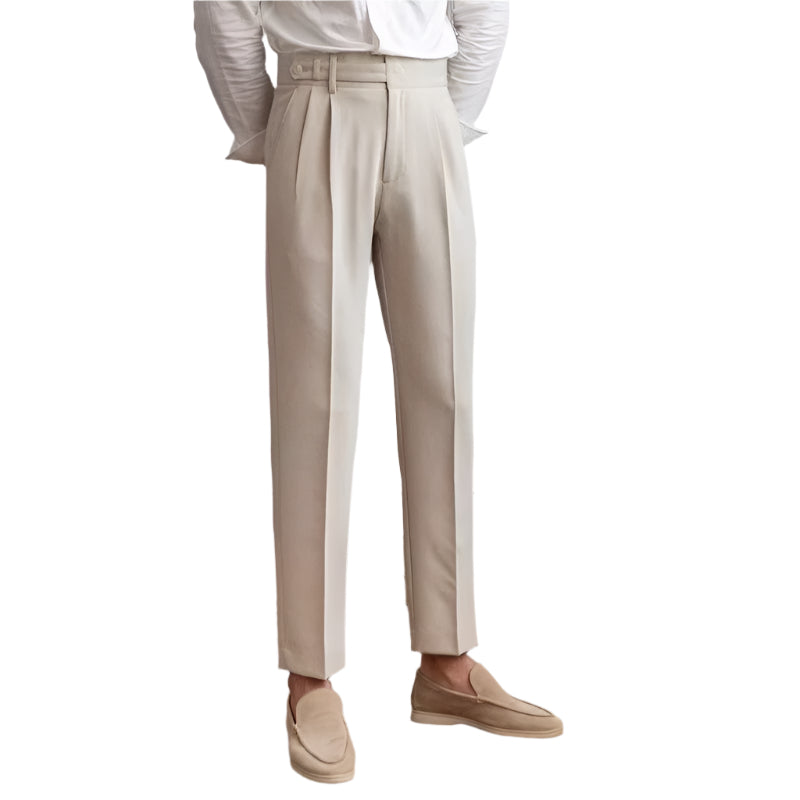 Men's Fashionable Business Casual Formal Pants Harem Cropped Draping Slim Fit Skinny Fashion Men's Casual Formal Pants