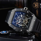 Luxury Automatic Quartz Hollow Luminous Waterproof Barrel-shaped Men's Watch