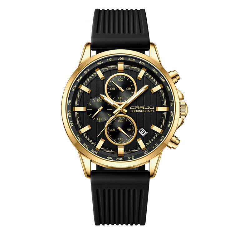 CRRJU 2315 Man Sports Silicon Band Casual Wristwatch - Acquisti Online