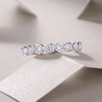 Diamanten ring Luxe modeset Moissanite zilveren ring 