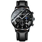 Men's Crnaira Men Watch Stainless Steel Quartz Watches Calendar Luminous Fashion Imitation Three-eye Waterproof Quartz Watch