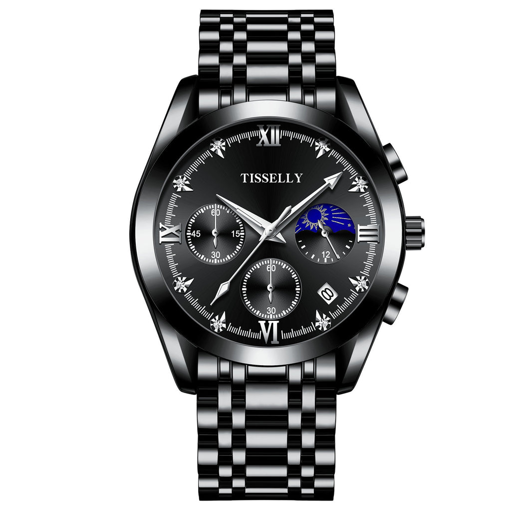 Eenvoudig, modieus, waterdicht, lichtgevend quartzhorloge voor heren