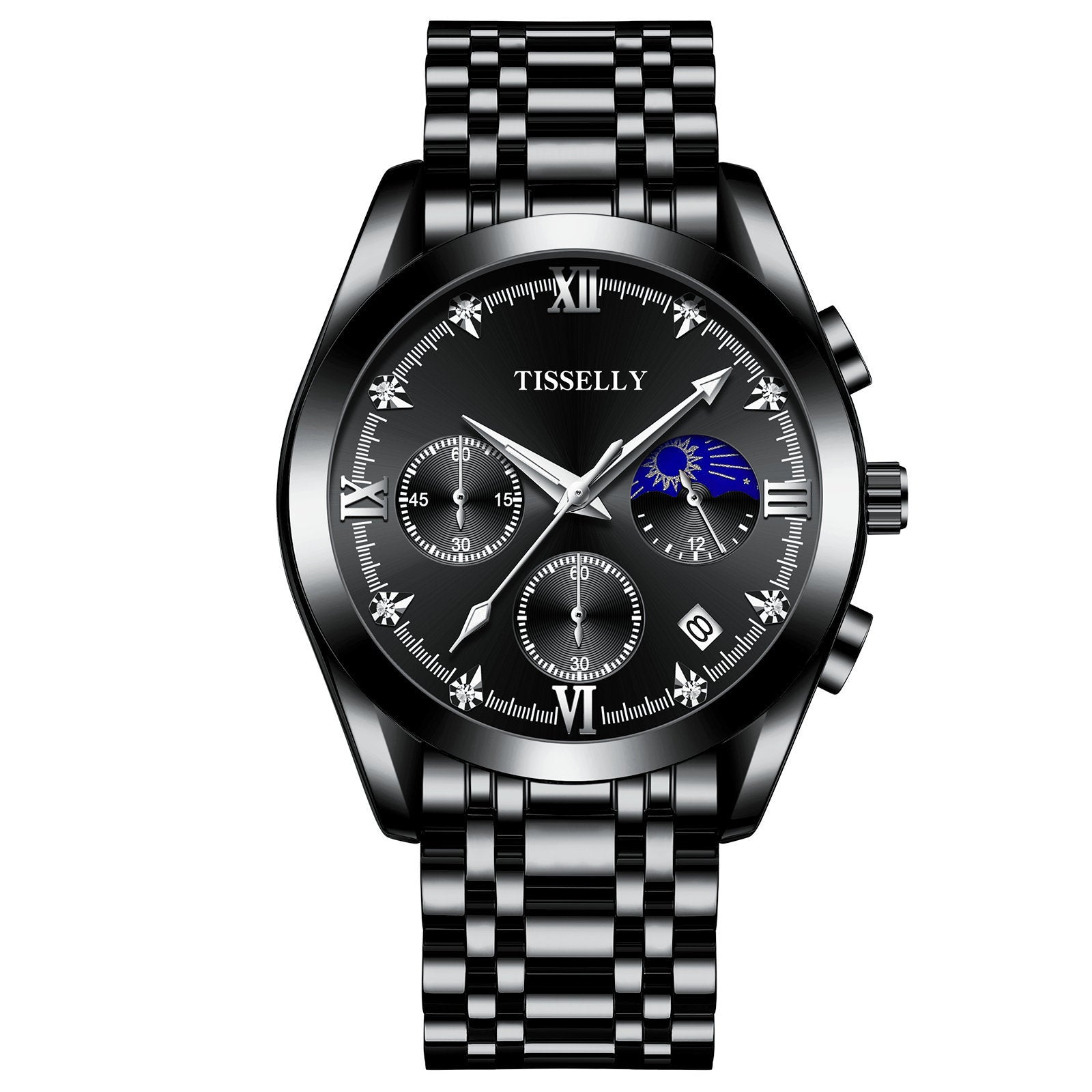 Tisselly Man Orologio Uomo Alla Moda Business Casual Impermeabile Movimento Automatico al Quarzo
