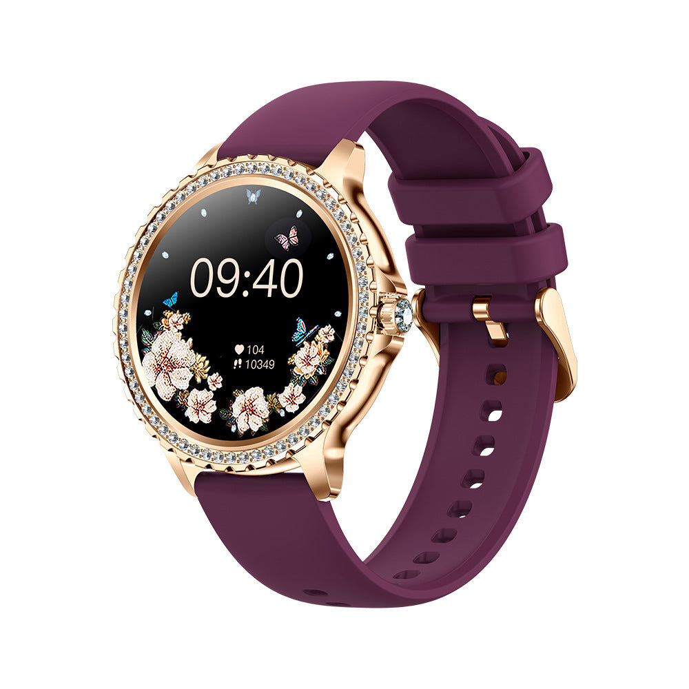 I58 Smart Watch Bluetooth BT Call Health Track Blood Oxygen Smart Reminder Multi Sport Mode Rhinstone Crafted Smart Watch