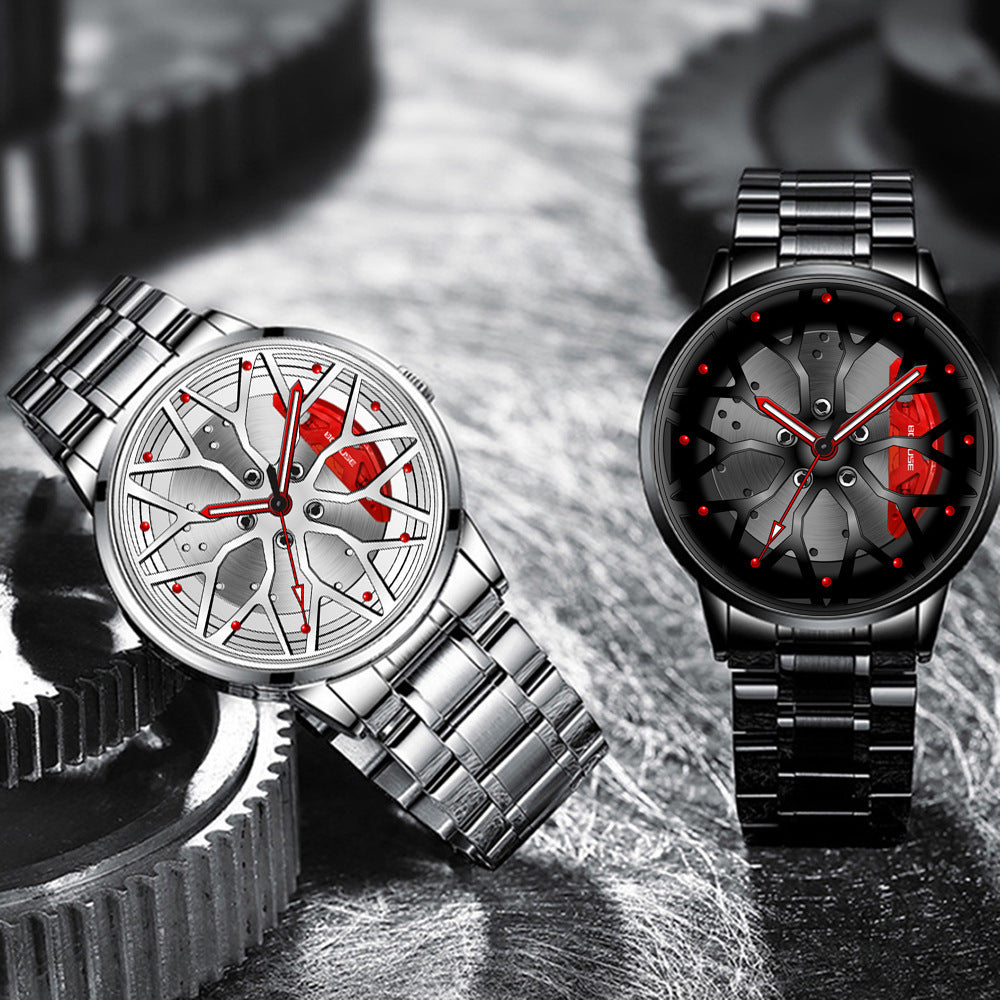 Men's Luxury Car Wheel Watch for Men Brand AMG Rim Dial Fashion Men's Watch 3D Waterproof Men's Watch