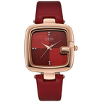 GEDI High-End Women's Quartz Watch Ankela Retro and Simple Design with Leather Band Fashion Trend Quartz Watch