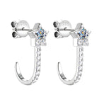 XINGX Diamond Stud For Women 925 Sterling Silver Earrings