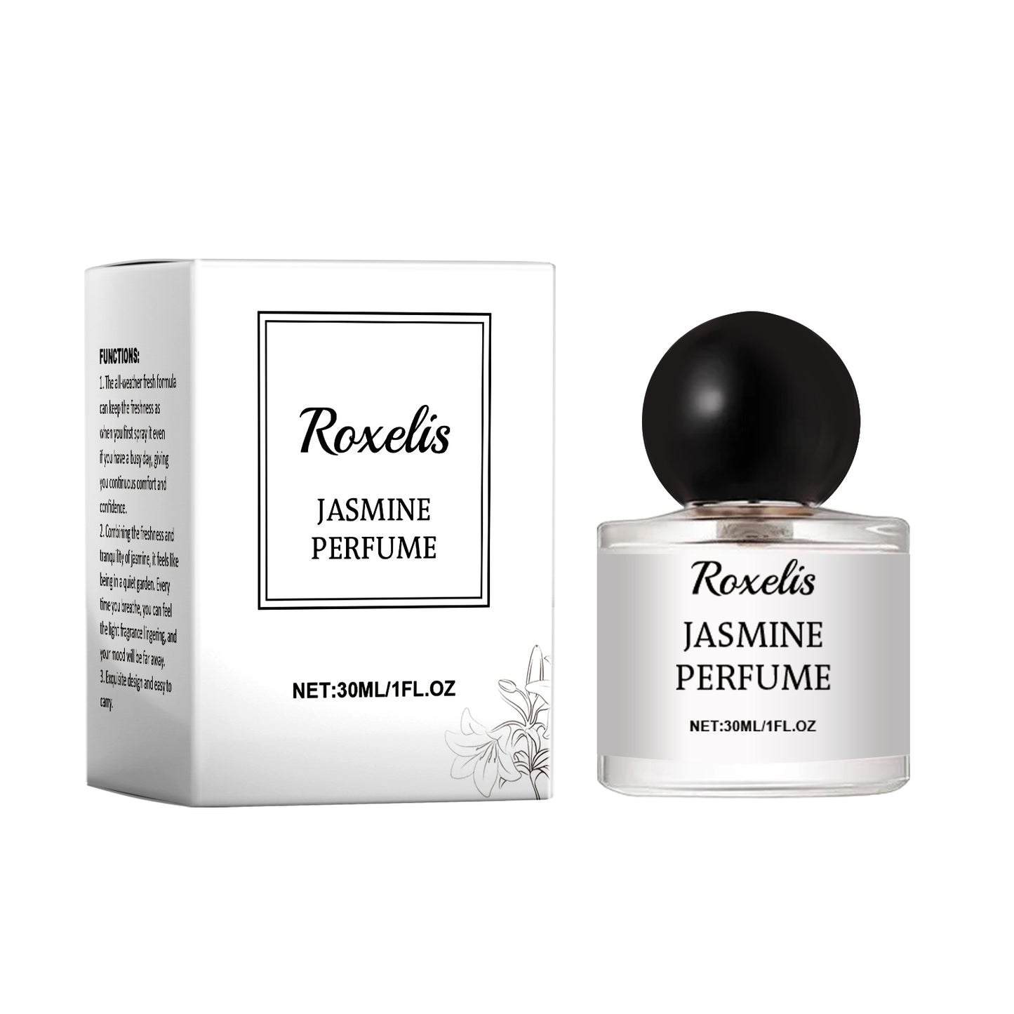 Romantic Pair Of Jasmine Perfume,Light Elegant Exudes Charm Leave Fragrance
