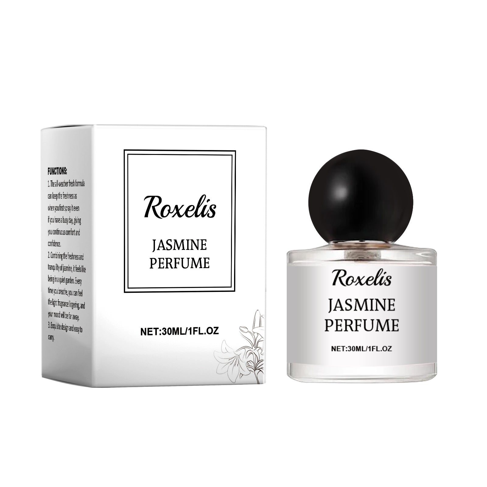 Women Roxelis Jasmine Perfume 30ML Eau De Parfum Original Stronger Fragrance Romantic Pair Of Jasmine Perfume