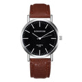 Modieus dames quartzhorloge, luxe design, originele leren band, roestvrij staal, waterdicht dames quartzhorloge