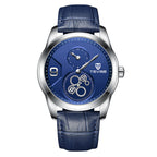 Orologio meccanico automatico da uomo Tevise Luxury Brand con cinturino in pelle originale in acciaio inossidabile, orologio da polso meccanico da uomo