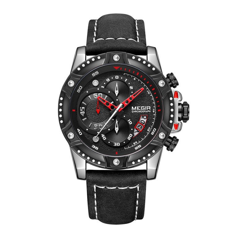 Orologio al quarzo da uomo, orologio casual alla moda in pelle