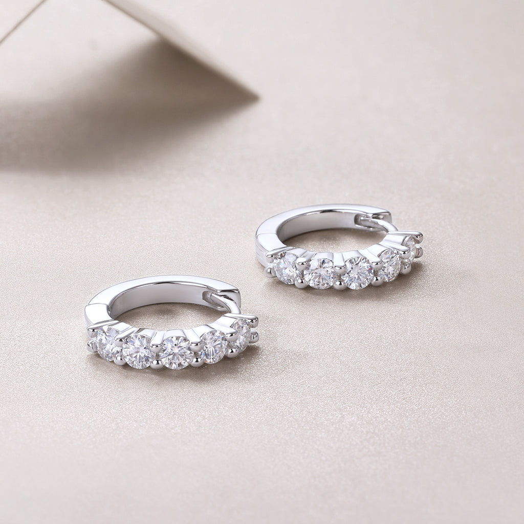 Dawn Diamond Set met Moissanite Zilveren Oorbellen Luxe Mode Diamanten Oorbellen Stud Oorbellen 