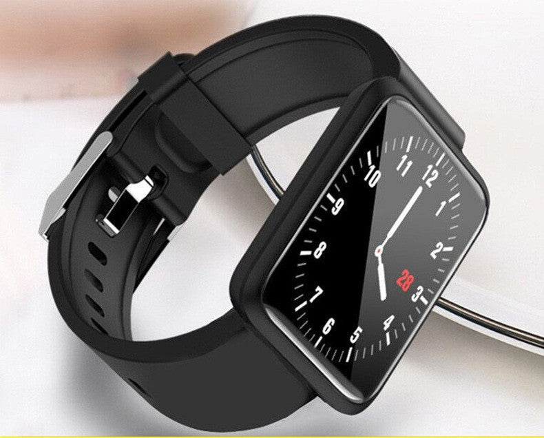 Braccialetto intelligente per pressione sanguigna, frequenza cardiaca, sport, uomo e donna, con grande schermo a colori, braccialetto Bluetooth