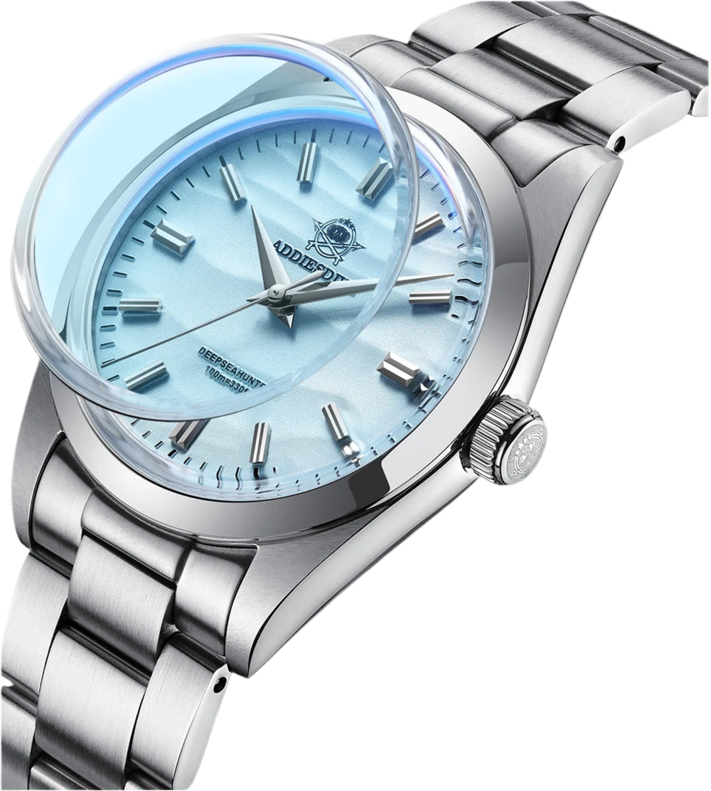 ADDIESDIVE AD2030 Luxury Quartz Watch 10Bar Steel Diving Wristwatch Bubble Mirror Pot Cover Glass Sports Men's Watches