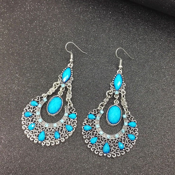 Bohemian water droplets tassel earrings - Acquisti Online