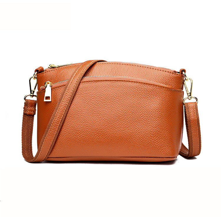Women's Fashionable Shoulder Leather Bag Multi Function Pocket Crossbody Genuine Leather Handbag Women's Shoulder Bag