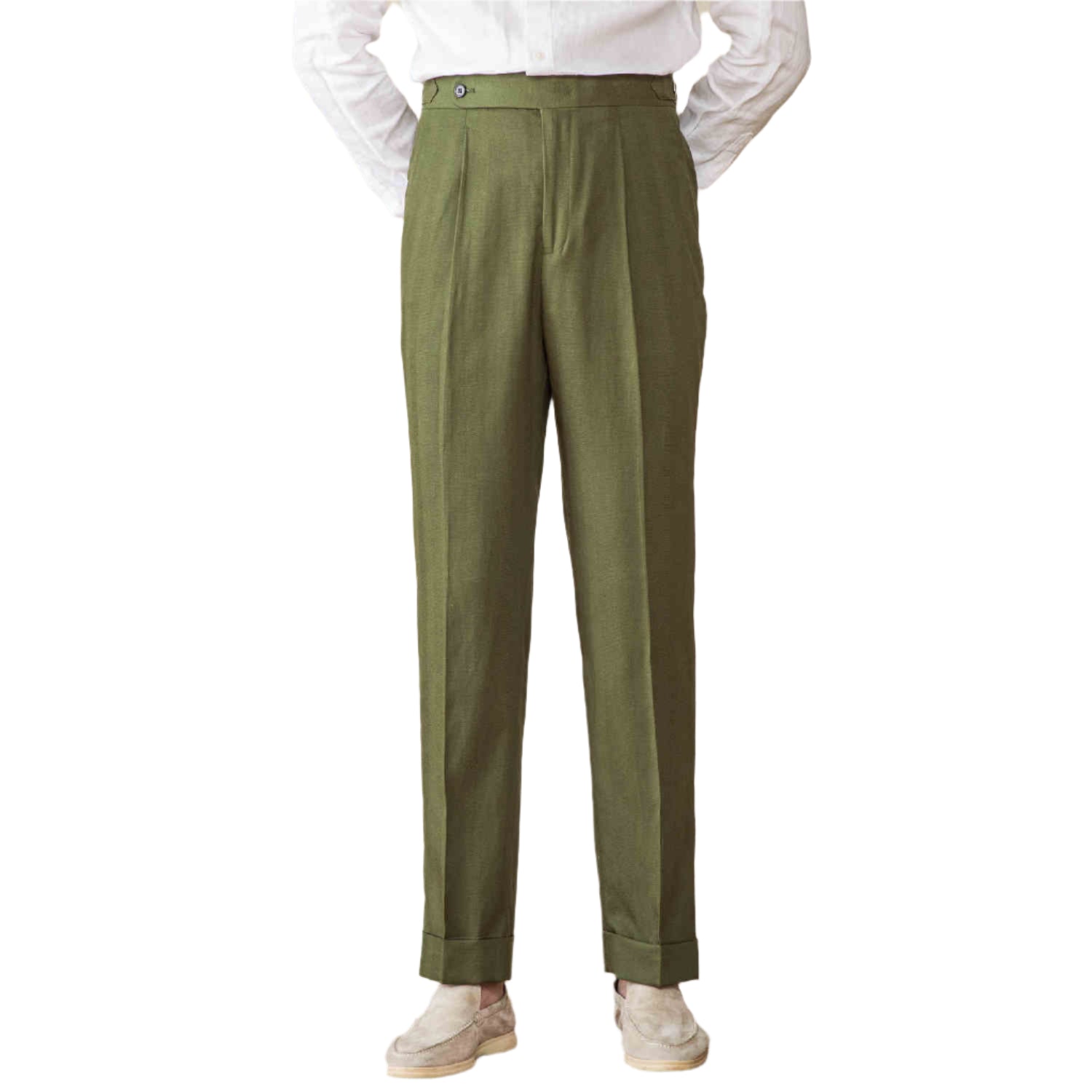 Heren modieuze zakelijke casual formele broek rechte Lyocell Fiber Naples hoge taille rechte pijpen heren casual broek