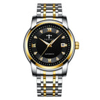 Orologio meccanico da uomo TRSOYE, impermeabile, automatico, di alta qualità, con calendario luminoso.