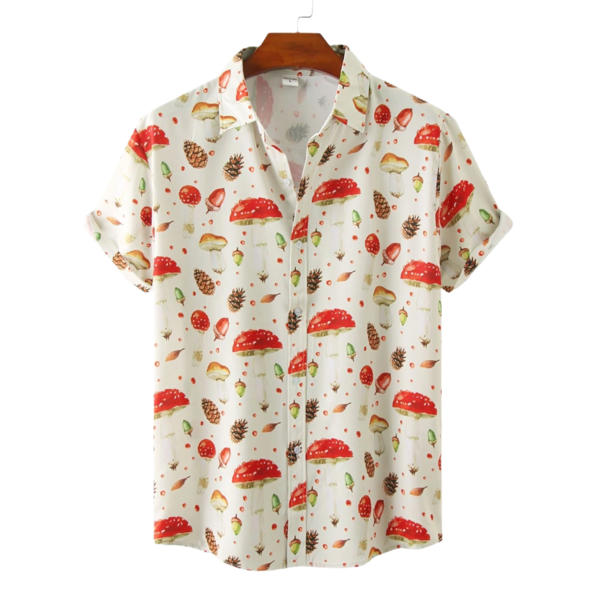 Men's Fashionable Casual Shirt Short Sleeve Striped Shirt Cotton Fabric Formal Shirts Digital Printing Men's Casual Shirt