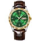 POEDAGAR Luxury Business Men's Wrist Watch Waterproof Luminous Date Week Men's Watch for Men Quartz Watch Leather Men's Watches reloj