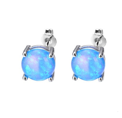 Trendy damesoorbellen van 925 sterling zilver, hoogwaardige, gepersonaliseerde oorbellen met opaal, geschikt voor elke gelegenheid.