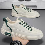 One foot men's shoes summer pilot casual shoes men's sports flat shoes anti slip waterproof white leather shoes spring - Acquisti Online