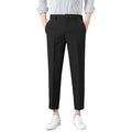 Heren modieuze zakelijke casual formele broek effen kleur polyester rits gulp micro elasticiteit heren casual formele broek