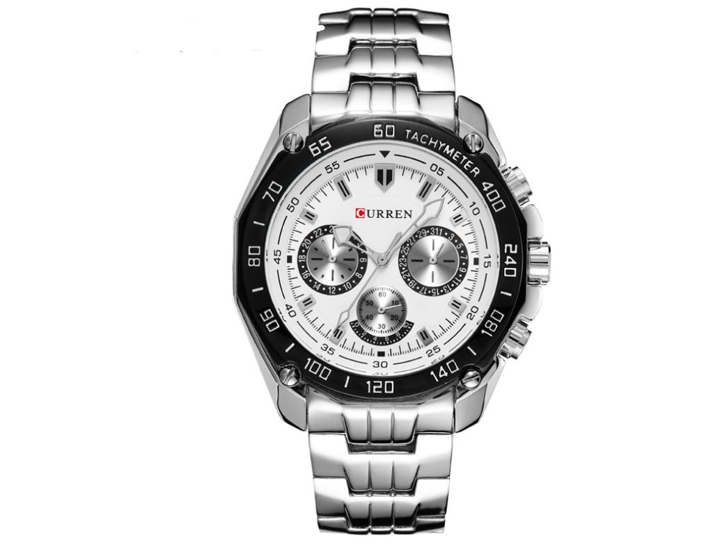 Fashion Trend Three-eye Watch Upscale Men's Steel Watch