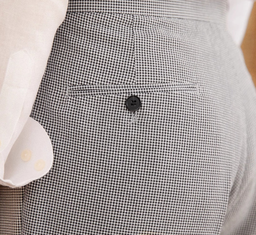 Heren modieuze zakelijke casual formele broek effen kleur hoge taille rechte broek ademende heren casual broeken