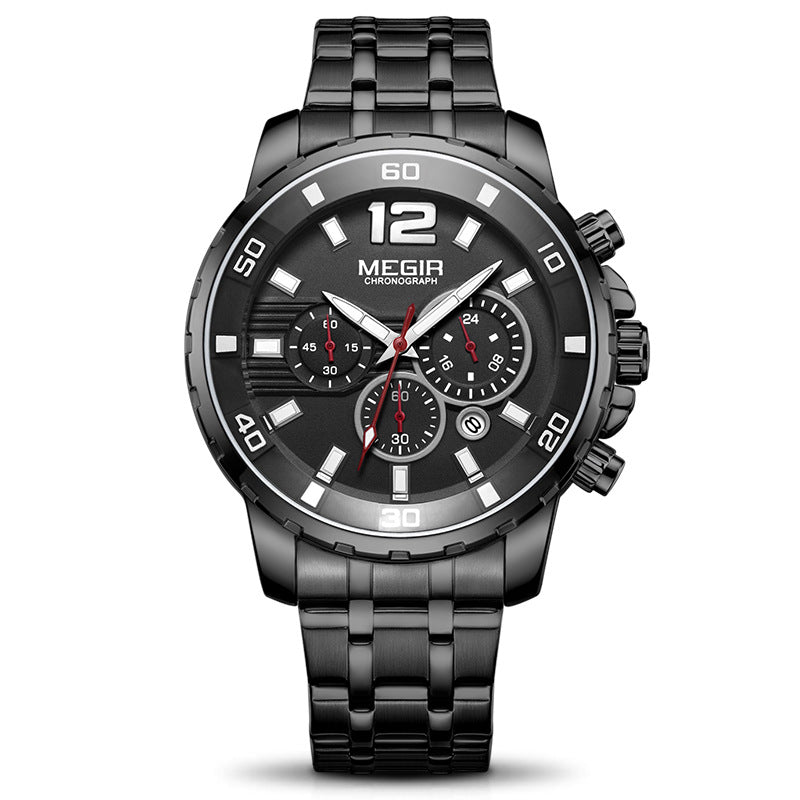Orologio MEGIR 2068 da uomo, cronografo casual al quarzo, orologi da polso da uomo di lusso
