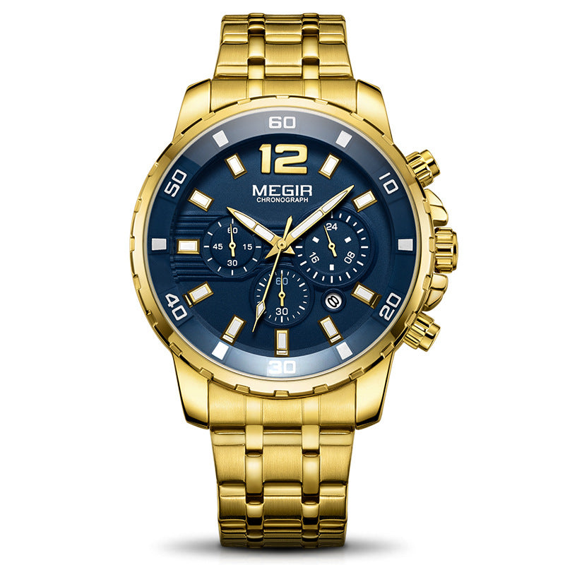 Orologio MEGIR 2068 da uomo, cronografo casual al quarzo, orologi da polso da uomo di lusso