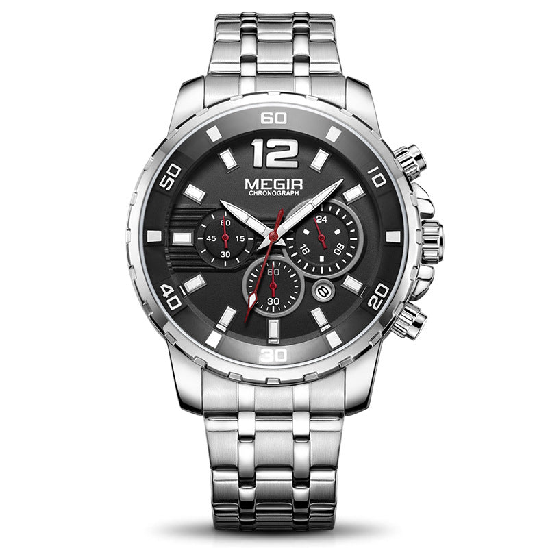 Orologio MEGIR 2068 da uomo, cronografo casual al quarzo, orologi da polso da uomo di lusso