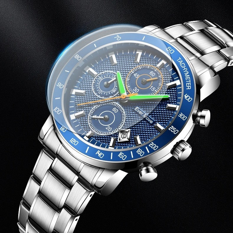 Ever Move 3215 Man Sports Steel Strap Watch - Acquisti Online