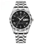 Waterdicht herenhorloge met dubbele kalender en lichtgevend quartzhorloge