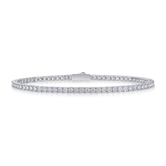 Luxury Fashion Mosan Diamond Silver Jewelry Comparable To Natural Diamond Bracelet