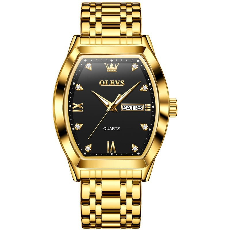 OLEVS TOP Brand Men's Watches Diamond Dial High-end Waterproof Stainless Steel Wrist Watch for Men