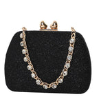 Women's Luxury Handbag Large Capacity Shoulder Bag Rhinstone Crafted Chain Handheld Women's Crossbody Small Square Bag