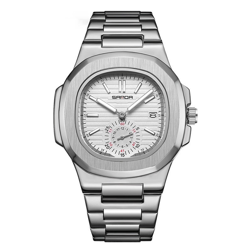 SANDA 7020 Business Casual Butterfly Double Button Men Watch - Acquisti Online