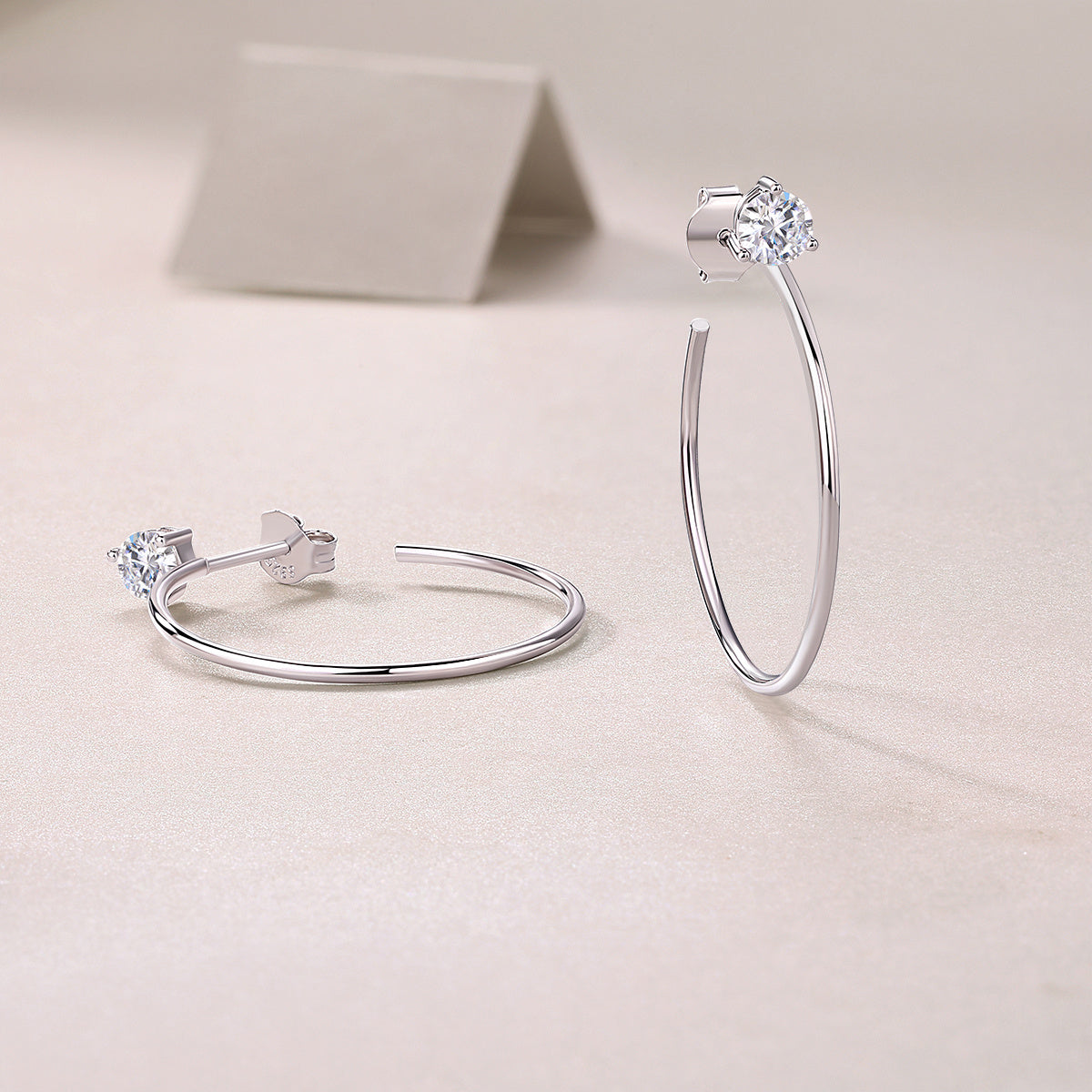 Graceful Afternoon Diamond Set Moissanite Silver Earrings Luxury Fashion Diamond Earrings Stud Earrings