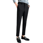 Fashionable Men's Draping Solid Color Casual Suit Men's Pants