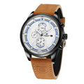 FORSINING Mens Automatic Tourbillon Waterproof Calendar Brown Leather Strap Casual Wrist Watch - Acquisti Online