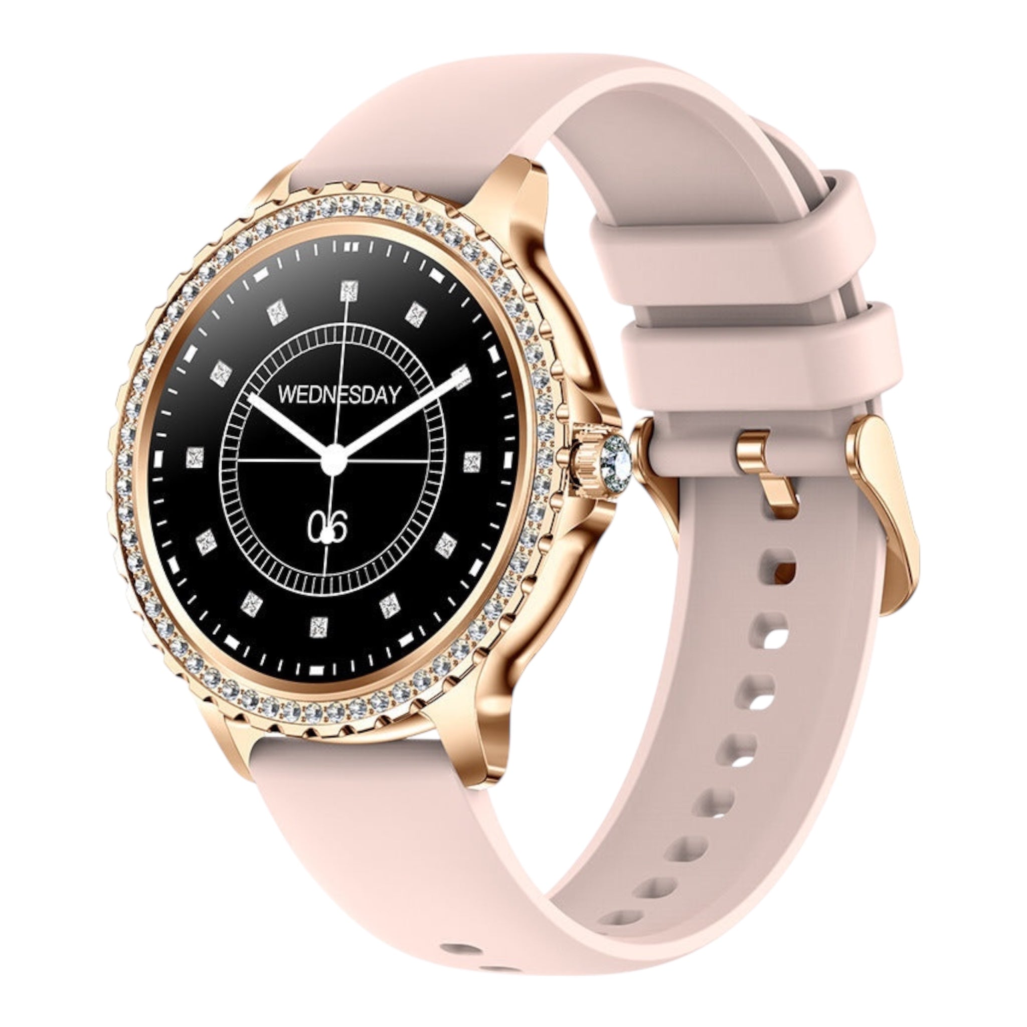 I58 Smart Watch Bluetooth BT Call Health Track Blood Oxygen Smart Reminder Multi Sport Mode Rhinstone Crafted Smart Watch