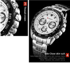 Fashion Trend Three-eye Watch Upscale Men's Steel Watch