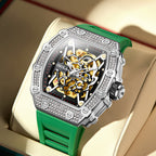 ONOLA Luxury Automatic Mechanic Fashion Men's Silicone Band Waterproof Mechanical Watch